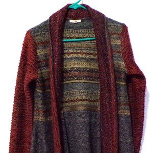 Mystree Cardigan Sweater Multi Color No Buttons Size Small